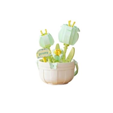 Imagem de Mini vaso de plantas, bonsai, blocos de construção, partícula artificial, enfeite de Natal botânico, presentes para meninos e meninas