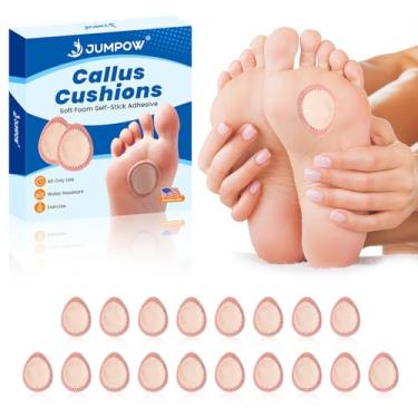 Imagem de JUMPOW Almofadas extra grossas de milho e calos – 18 peças de almofadas protetoras de pé, almofadas de feltro para calos de tecido para mulheres e homens (pequenas)