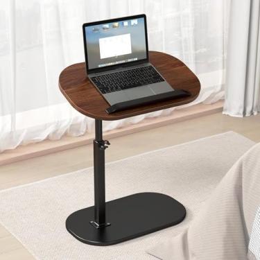 Imagem de Mesa ajustável para cama de hospital com rodas giratórias, bandeja com rodinhas para laptop, leitura, comer, casa, mesa, suporte para idosos acamados, carrinho de café da manhã para idosos (levantar