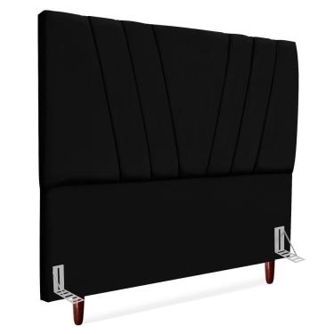 Imagem de Cabeceira Queen 160 Cm Com Frame Belgica Suede Preto Artte Preto