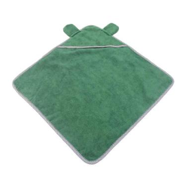 Imagem de Toalhas de microfibra para cães para secar cães grandes toalha para animais de estimação médio pequeno roupão absorvente casaco gato toalha de banho com capuz baixo queda (verde, M)