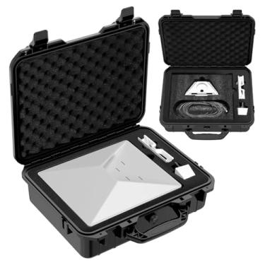 Imagem de OLINS KAKO Starlink Mini capa, capa rígida IP67 à prova d'água para mini prato Star Link, opções de transporte duplo de ombro portátil com espuma de corte preciso para acessórios Starlink, ideal para