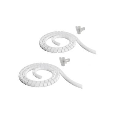 Imagem de Organizador de Fios e Cabos com Aplicador, 20mm x 2m, Plástico, Branco, 128g