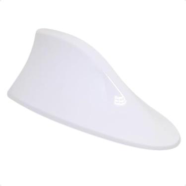 Imagem de Antena Tubarão Shark com Sinal de Rádio FM AM Multimarcas Ideal para Carros com Teto Curvo (Branco)