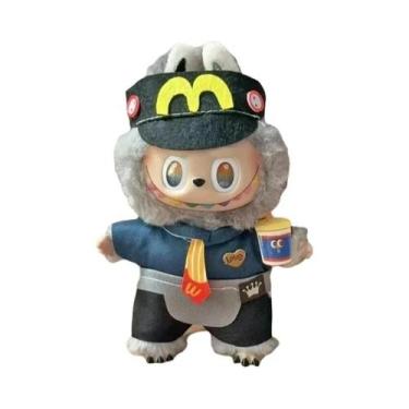 Imagem de Boneca Labubu Com Roupa De Fast Food, Batatas Fritas E Refrigerante, A