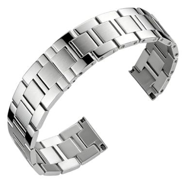 Imagem de hengfento2 Pulseira de relógio de substituição para Cartier Tank Solo Xl W5200013 W5200028 W5200014 aço inoxidável (16 mm)