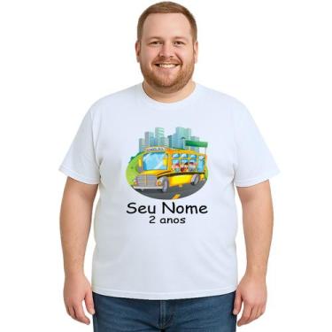 Imagem de Camiseta Ônibus Escolar School Bus Estampa Personalizada - UseP4, Bran