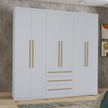 Imagem de Roupeiro Valencia 6 Portas Branco - Poquema