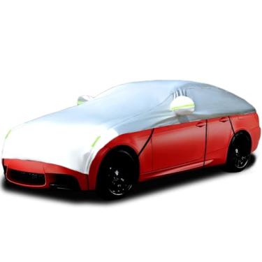 Imagem de Guuffe Capa para metade do carro para para-sol, metade do carro, capa de neve, impermeável, universal, 210D com algodão (Sedan)