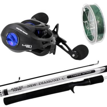 Imagem de Kit Pesca Carretilha Albatroz M21 Drag 9Kg com Vara Diamond 1,68Mts e 
