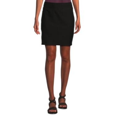 Imagem de Eileen Fisher Minissaia feminina de crepe elástico lavável, Preto, P