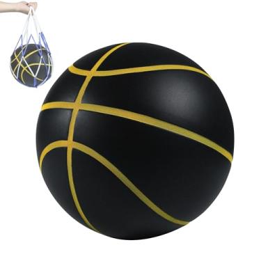 Imagem de CommSin Basquete silencioso tamanho 7, novo peso atualizado 600 g basquete interno sem ar ranhurado, pacote sem derformação, sensação real e salto como bola oficial, treinamento interno de drible