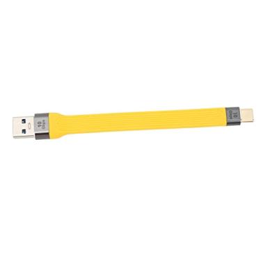 Imagem de Yinhing Cabo USB Macho para Tipo C Macho 10 Gbps 5A 13,8 Cm de Comprimento Flexível Fpc Amarelo USB C para Cabo de Dados para Viagens de Escritório Carregamento Rápido e Design de Transferência de