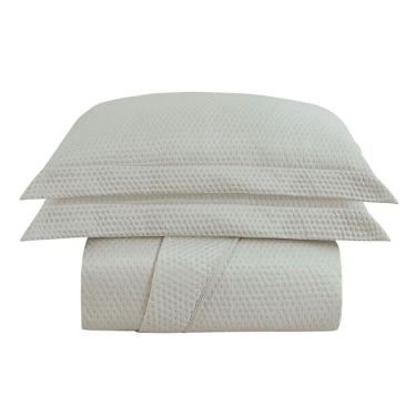 Imagem de Kit Cobre Leito Colcha Charlote Solteiro 2 Peças Dupla Face Liso Classic - Palha - 100%...