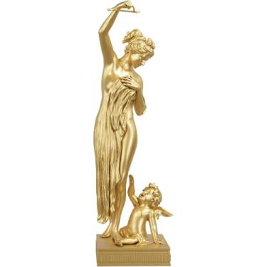 Imagem de Estátua Vênus - Roubando Flecha do Cupido - Afrodite (Cor Ouro)