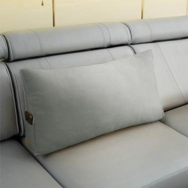 Imagem de BAGASI Almofada de cabeceira de cunha, almofada de leitura para cabeceira, descanso de cama, almofada de leitura, almofada triangular para sentar na cama, almofada de apoio de encosto para cama, cinza