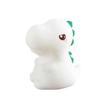 Imagem de Luminária Mesa Recarregável Lâmpada Noturna Abajur Fofo Silicone Toque Touch Led Dinossauro
