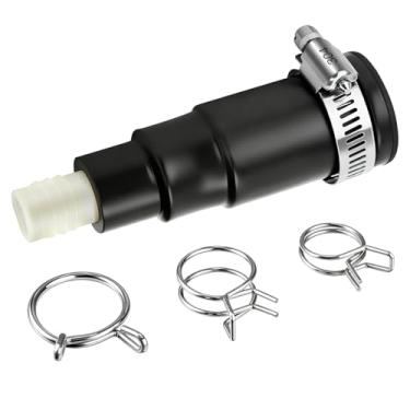 Imagem de Dreyoo 1 conjunto de adaptador de mangueira de drenagem para lava-louças compatível com trituradores de lixo Insinkerator, conector de mangueira de lava-louças inclui conector de entrada, braçadeira e