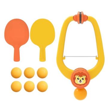 Imagem de Jogo De Pong Na Porta,Exercitador Portátil Com Bolas Para Entrada - Conjunto Treinador de Ténis de Mesa com Raquetes | para Crianças Casa Escola Sala Brincadeira Festa Aniversário