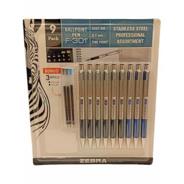 Imagem de ZEBRA Caneta esferográfica F-301 (pacote com 9), preta