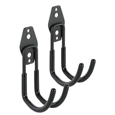 Imagem de Suporte de mangueira de jardim de metal, armazenamento de mangueira de jardim para mangueira de água, suporte de parede resistente para uso externo, garagem, quintal