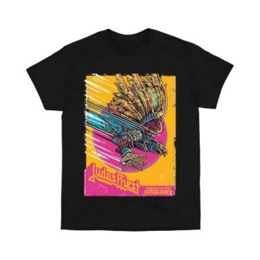 Imagem de Camiseta Unissex De Algodão Com Gola Redonda JUDAS PRIEST Metal Rock M