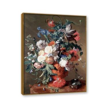 Imagem de NHLDZYH Moldura de Teca. Tela decorativa cozinha, arte vintage especiarias coloridas, arte de parede quadros para sala de estar quarto cozinha. B84. 60x80cm