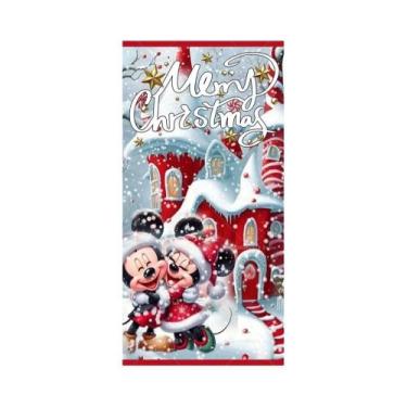 Imagem de Decoração De Porta De Natal Mickey Minnie Mouse Com Boneco De Neve, Ba