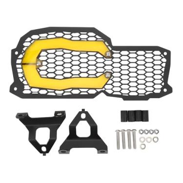 Imagem de Akozon Protetor de farol de motocicleta de aço inoxidável para motociclistas F800GS F650GS F700GS F800R Adventure Riders (Amarelo)