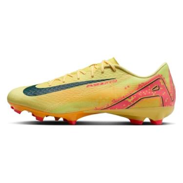 Imagem de Nike Chuteira Mercurial Vapor 16 Academy Kylian Mbappé MG de cano baixo (FQ8377-800, laranja laser claro/azul marinho) tamanho 11,5