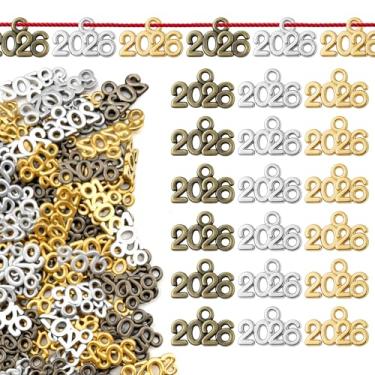 Imagem de Foyods 150 peças 2026 pingentes de metal pequeno sinete fabricação de joias bronze antigo 3 cores 2026 conectores de ouro prata 2026 colar colar brinco chaveiro descobertas de artesanato para projetos