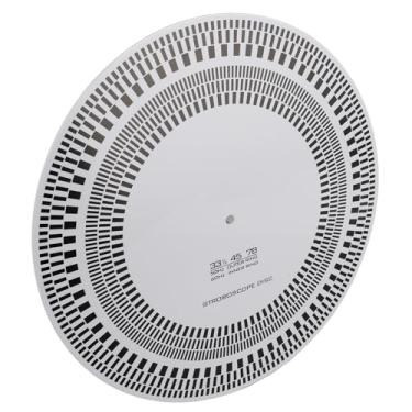 Imagem de aqxreight Disco de Velocidade do Toca-discos 297 Mm de Diâmetro 3 Mm de Espessura Disco de Calibração de Toca-discos Ajustável para Precisão Meticulosa do Registro Reprodutor de Cartucho para