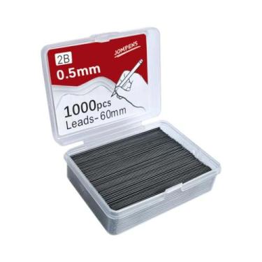 Imagem de Lápis Mecânico 0.5 0.7 0.9mm 2B 60mm 1000pcs 2 Tubos Refil De Material