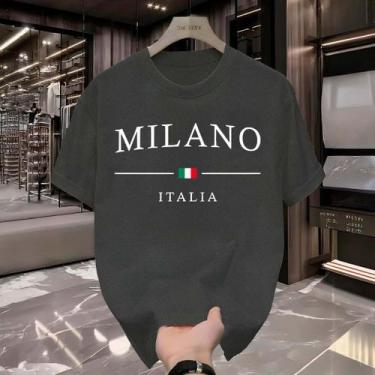 Imagem de Camiseta Milano Italia T-Shirt 100% Algodão Camisa Masculina Street We