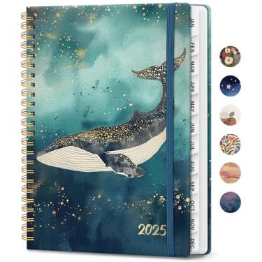 Imagem de Agenda 2025, agenda semanal e mensal, 12 meses (janeiro de 2025 a dezembro de 2025), agenda agenda 2025 de capa dura com abas mensais, bolso interno, encadernação espiral, perfeito para escritório,