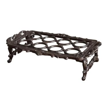 Imagem de predolo Porta-ovos de ferro fundido, bandeja para ovos frescos, estilo retrô, organizador vintage para de sala de jantar e decoração de cozinha, 8 Grades