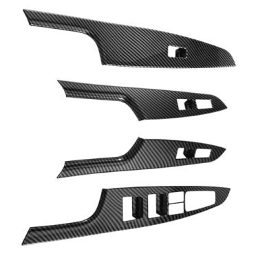 Imagem de Acessórios internos ABS compatível com Hyundai Tucson 2015 2016 2017 2018 2019 Porta interna Apoio de braço Interruptor de elevação de janela Kit de acabamento da tampa do painel do carro