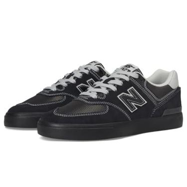 Imagem de New Balance Tênis de skate masculino 574 Vulc, Preto, 15 Wide