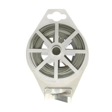 Imagem de Fio de jardim de 50 m com carretel de cortador e dispensador integrado - Laços flexíveis para plantas e laços torcidos para suporte de plantas ao ar livre, arranjos de flores internos, grinalda