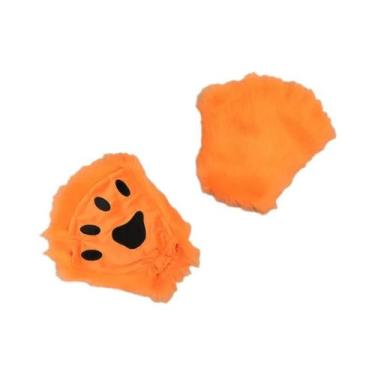 Imagem de Luvas De Inverno Femininas Quentes De Pelo Sintético Sem Dedos Com Gar