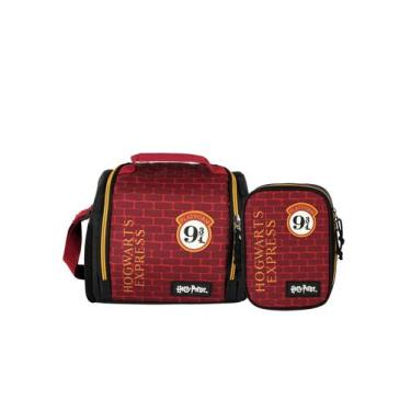 Imagem de Kit Harry Potter Lancheira Térmica + Estojo Box Original - Luxcel, Vin