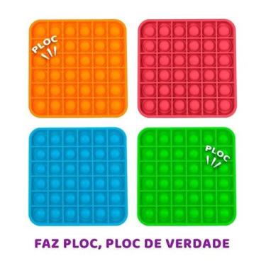 Imagem de Pop It Brinquedo Sensorial Anti Stress Fidget Toy Quadrado Várias Core