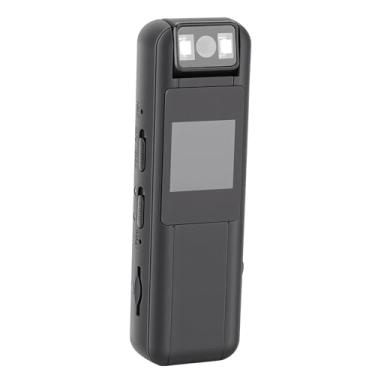 Imagem de Acouto Mini Câmera Corporal 1080FHD Com Lente Giratória de 180 °, Gravador de Vídeo Portátil, Noturno, Cartão de Memória de 64 GB, Câmera de Ação, Filmadora Vestível para Viagens,