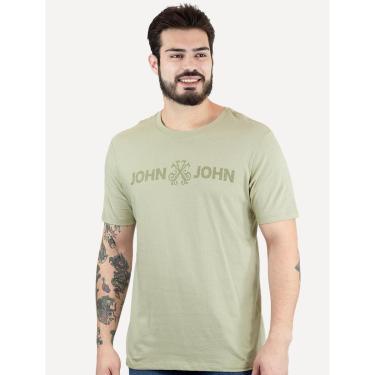 Imagem de Camiseta John John Masculina JJ Basic Logo Rusty Verde Claro-Masculino