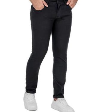Imagem de Calça Sarja Masculina Slim Ogochi Essencial 002510009 Preta-Masculino