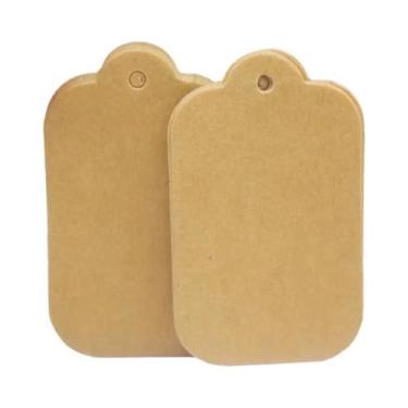 Imagem de Etiquetas De Presente De Papel Kraft Branco, 100 Peças, Etiquetas De E