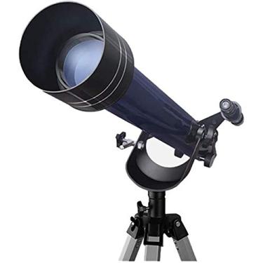 Imagem de Telescópios para astronomia observação de estrelas telescópio infantil 45° espelho Zenith ereto completo telescópio astronômico de entrada adulto de alta definição (pacote azul 1)