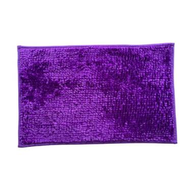 Imagem de Tapetes de Bolinha em Microfibra Super Macio 38x58cm para Banheiro Quarto e Cozinha (1, Roxo)