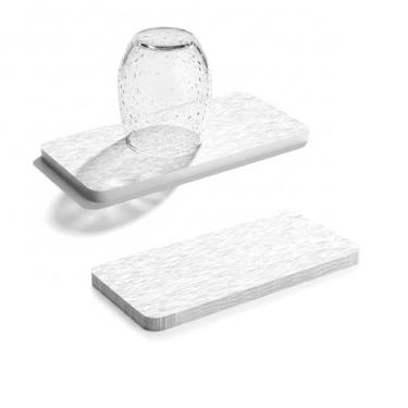 Imagem de Pacote com 2 bandejas absorventes de água, prato de pia de banheiro, porta-copos de diatomita de secagem rápida para sabonete de mãos e garrafas de cosméticos, organizador de chuveiro, 7,9 cm L x 16