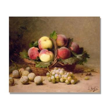 Imagem de NHLDZYH Arte em tela vintage de frutas mortas, pintura clássica de cozinha country, decoração de parede de casa de fazenda quente para sala de jantar e cozinha. A29. 50 x 60 cm - 19,6 x 23,6 pol